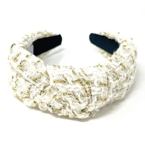 Ivory Leile Tweed Knot Headband