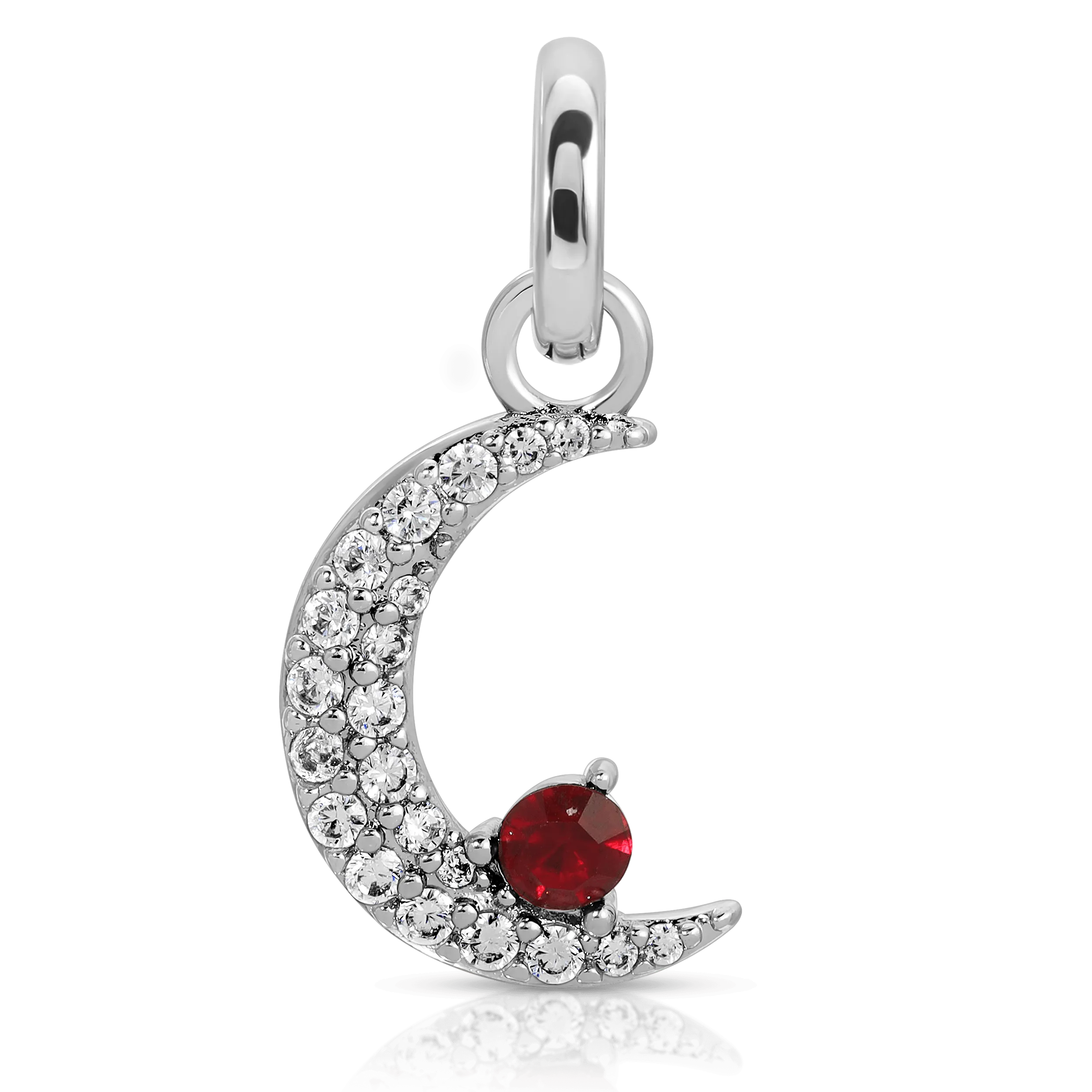 July Ruby Birthstone Charm - Moon (Rewards Store)