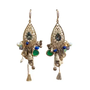 Karen Teardrop Deco Statement Earrings