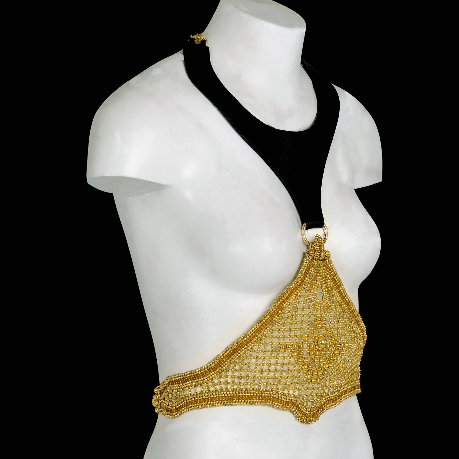 Khutulun Modular Bodice w/leather in Gold