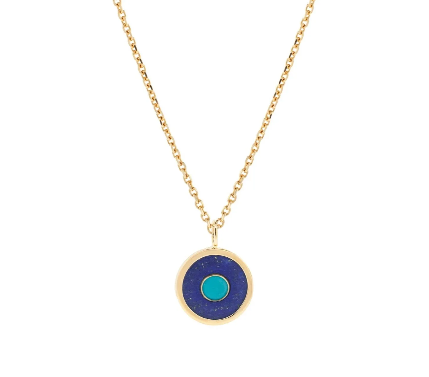 Lapis & Turquoise Eye Pendant Necklace