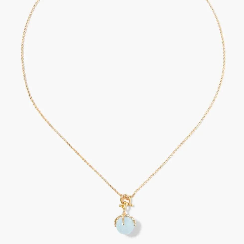 Lark Pendant Necklace Aquamarine