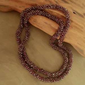 Love's Fortunes Beaded Garnet Necklace