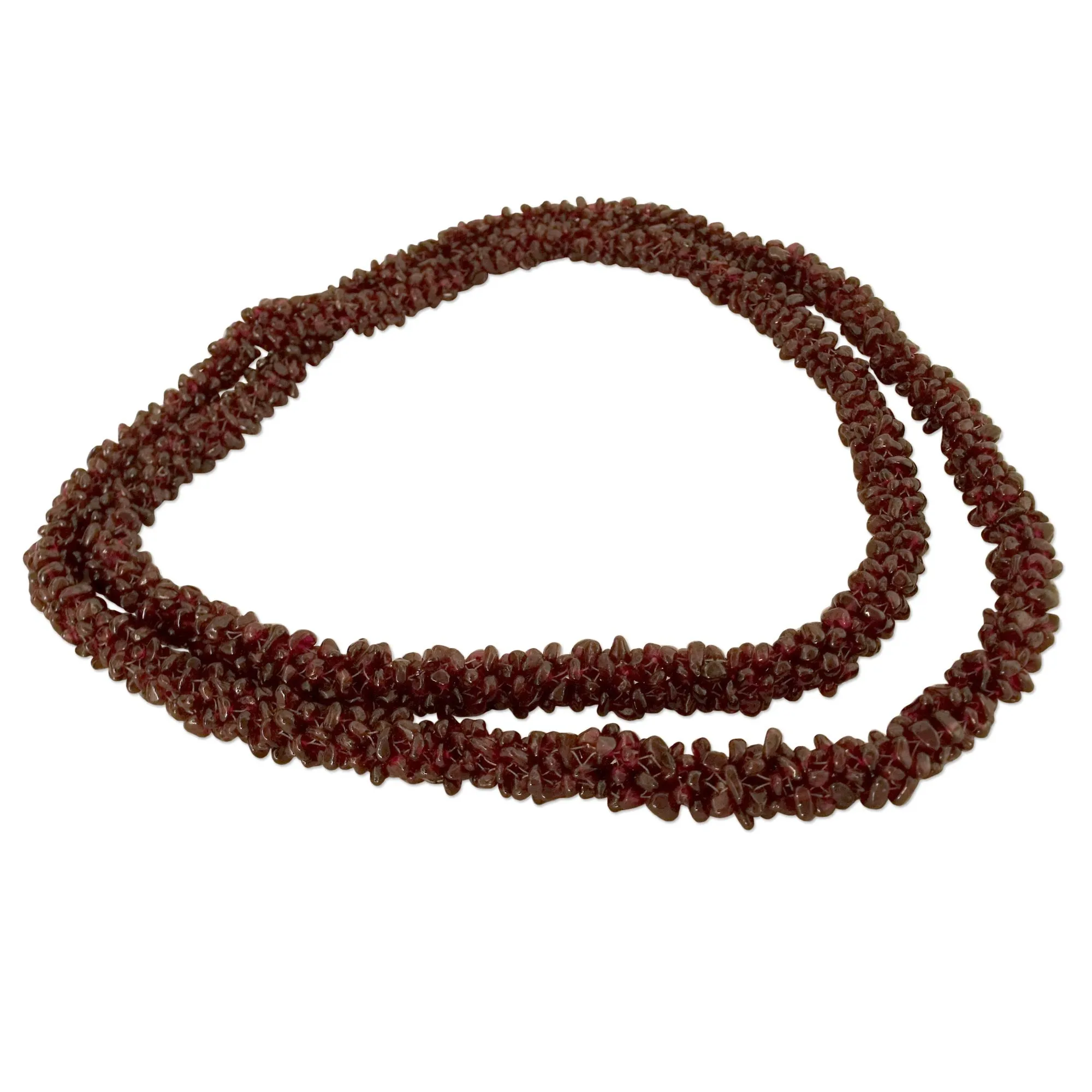 Love's Fortunes Beaded Garnet Necklace