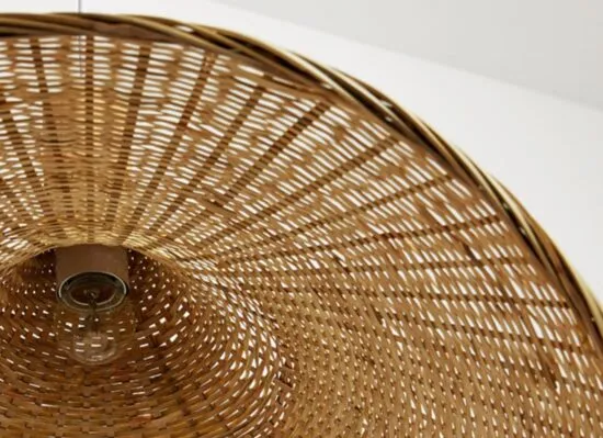 Madhada Bamboo Weave Straw Hat Pendant Lamp