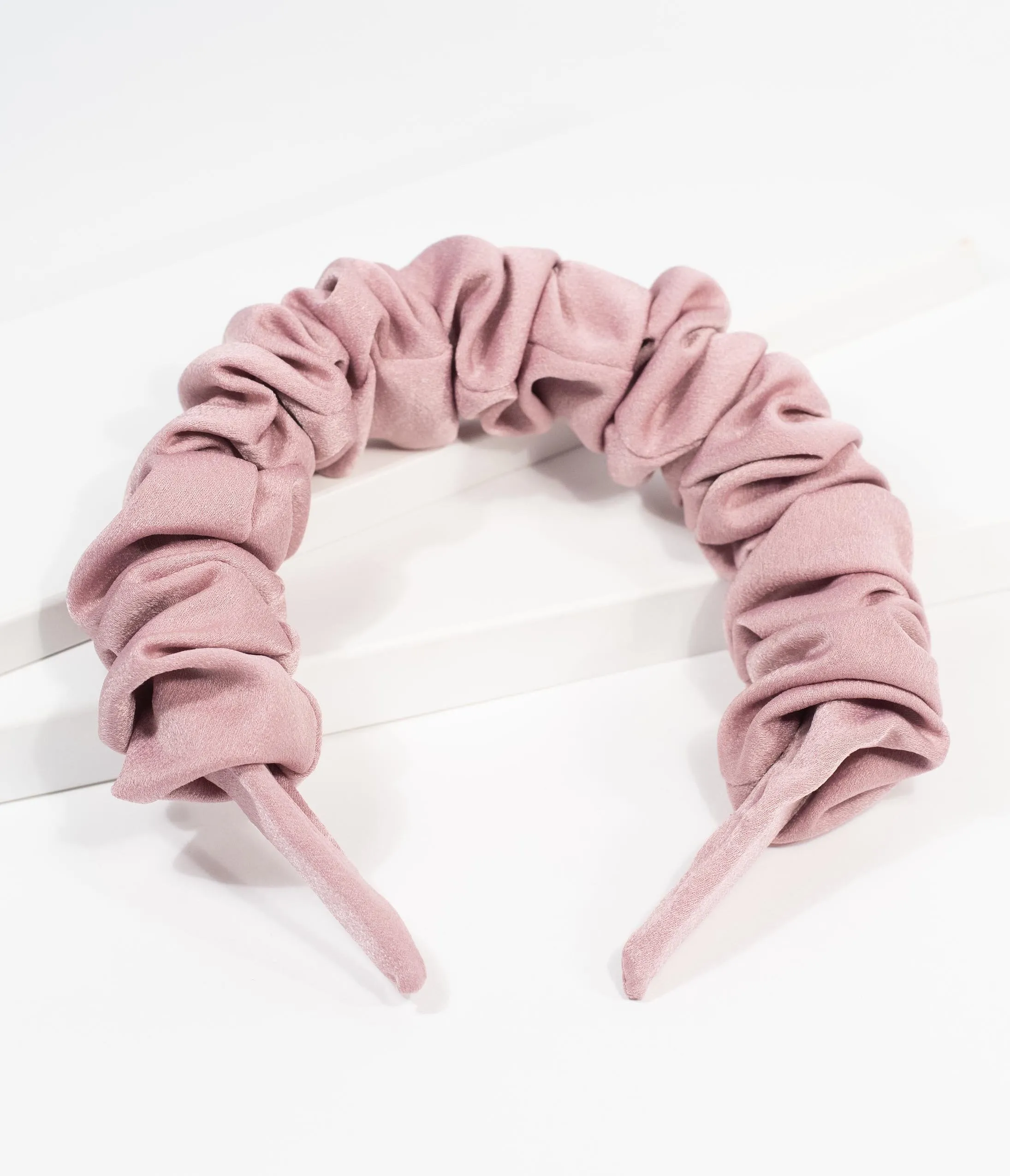 Mauve Gathered Fabric Headband