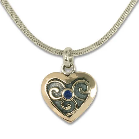 Mini Heart Swirl Pendant