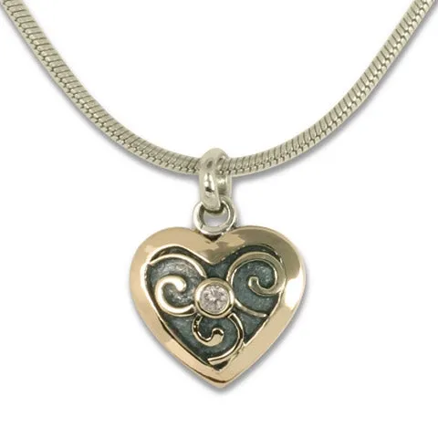 Mini Heart Swirl Pendant