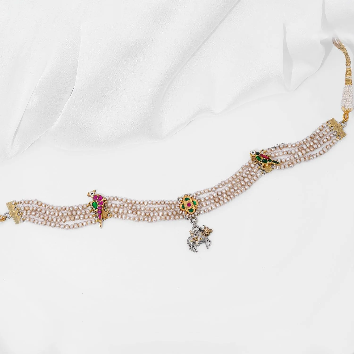 Mini Kundan Pearl Choker