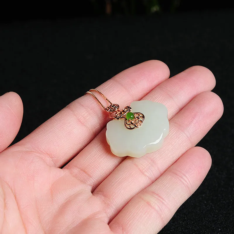 Natural Jade Pendant Nephrite Silver Pendant PT168