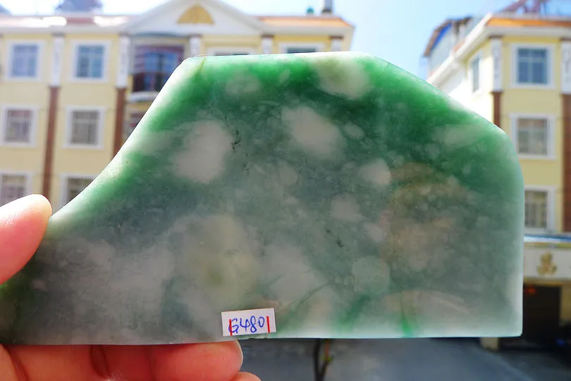 Natural Jade Rough Jadeite Raw (306g,12.9X6.5X2.4cm)