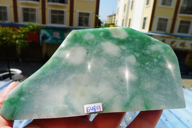 Natural Jade Rough Jadeite Raw (306g,12.9X6.5X2.4cm)