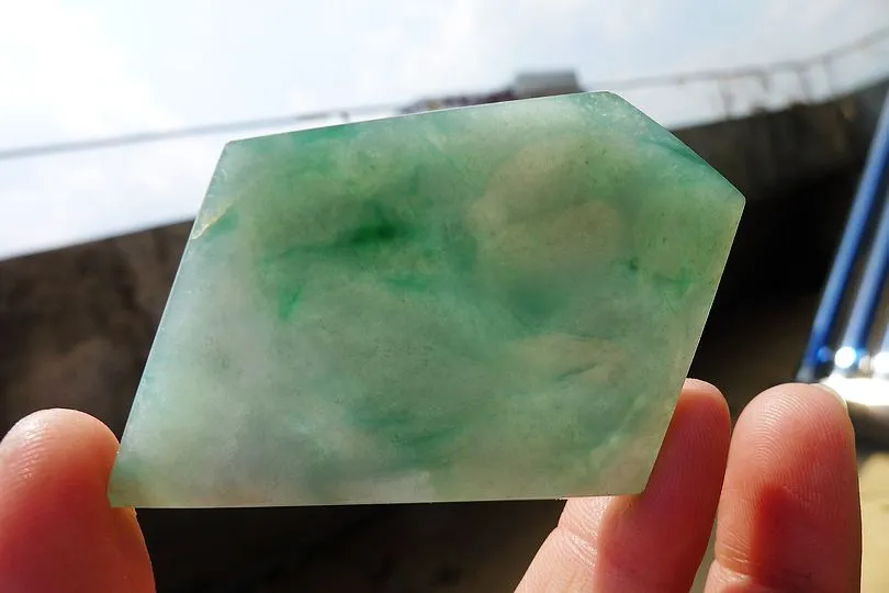 Natural Jade Rough Jadeite Raw (31g,5.5X3.9X0.5cm)