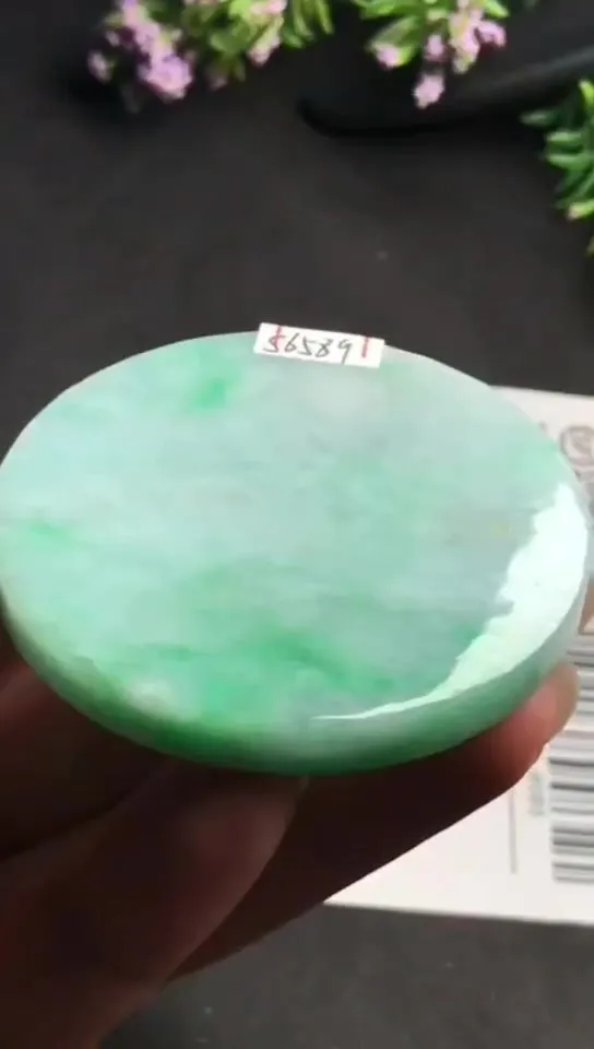 Natural Jade Rough Jadeite Raw (5.1x5.1x0.6cm)-S6589