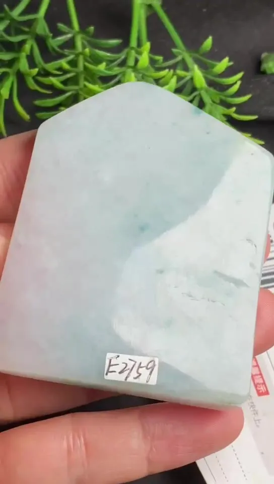 Natural Jade Rough Jadeite Raw (6.5x5.2x1.0cm)-E2759