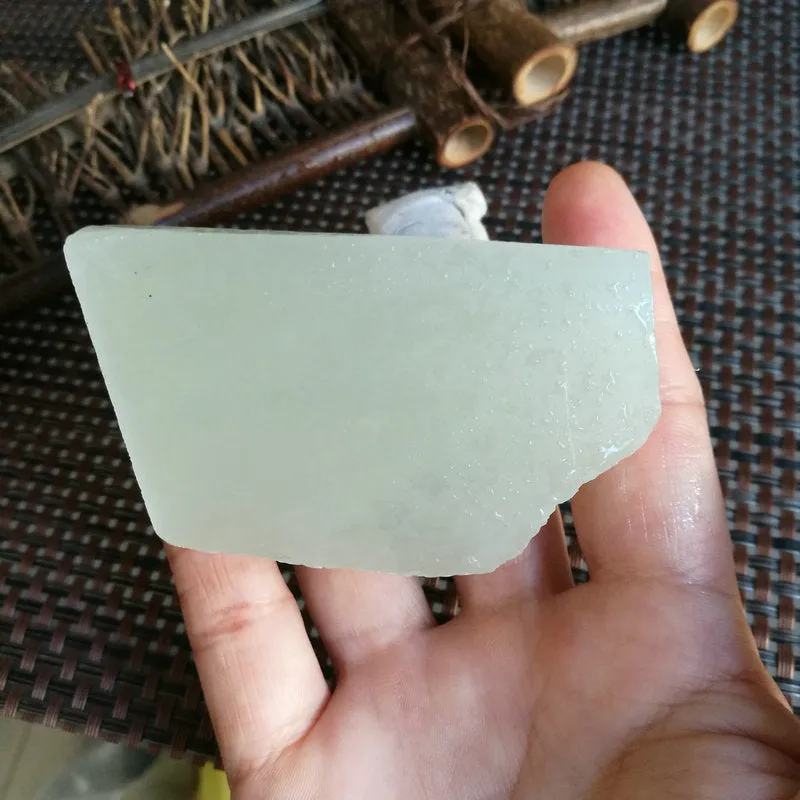 Natural Kunlun Jade Rough Nephrite Raw (202g,7X4.5X3.5cm)