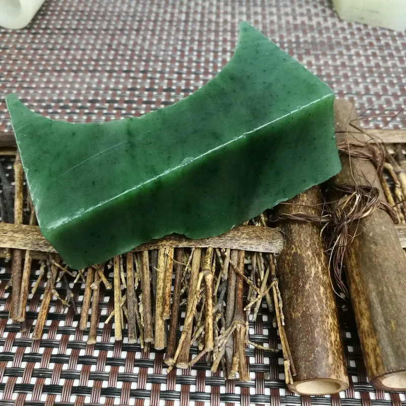 Natural Kunlun Jade Rough Nephrite Raw (230g,8.5X2.4X2.9cm)