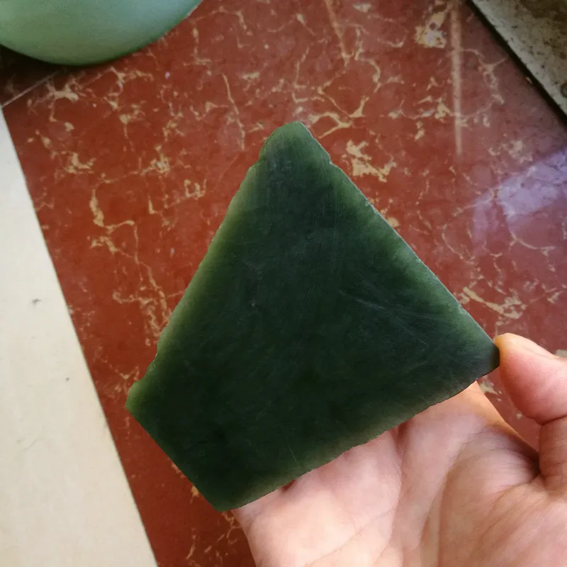 Natural Kunlun Jade Rough Nephrite Raw (262g, 8X5X2.5cm)