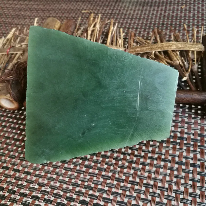 Natural Kunlun Jade Rough Nephrite Raw (262g, 8X5X2.5cm)