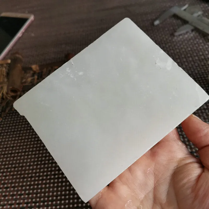 Natural Kunlun Jade Rough Nephrite Raw (269g,11X8.5X1cm)