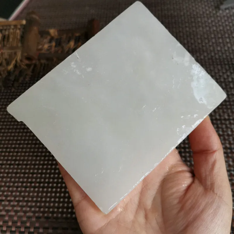 Natural Kunlun Jade Rough Nephrite Raw (269g,11X8.5X1cm)