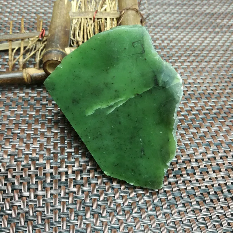 Natural Kunlun Jade Rough Nephrite Raw (341g,8.8X6.6X3.5cm)