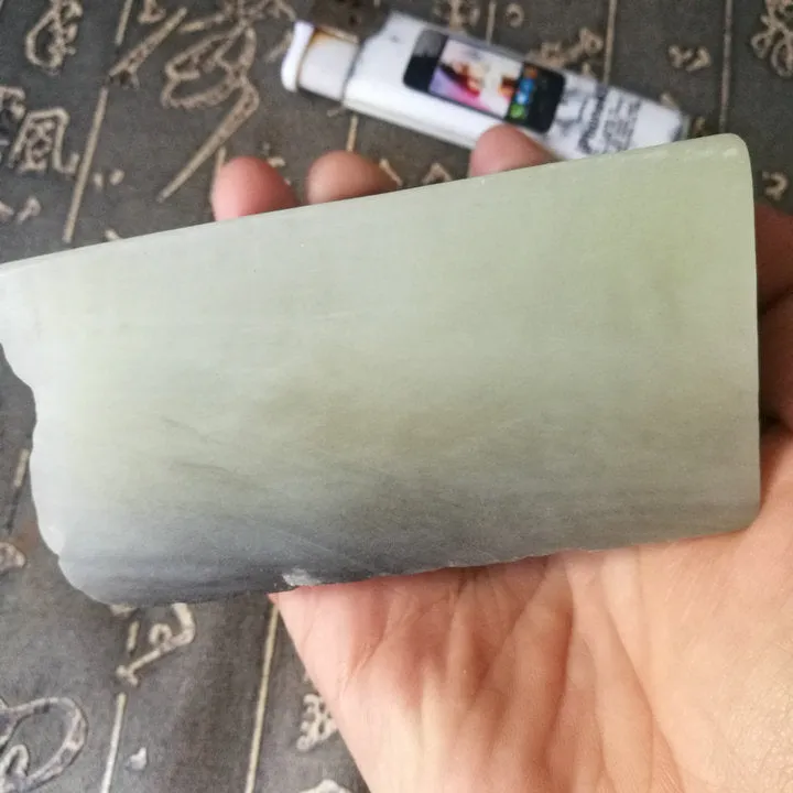 Natural Kunlun Jade Rough Nephrite Raw (480g, 8X7X4cm)