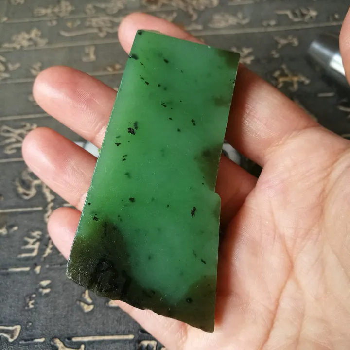 Natural Kunlun Jade Rough Nephrite Raw (58g, 6.5X2.8X0.9cm)