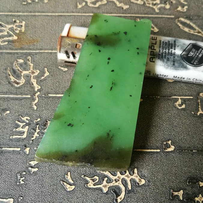 Natural Kunlun Jade Rough Nephrite Raw (58g, 6.5X2.8X0.9cm)