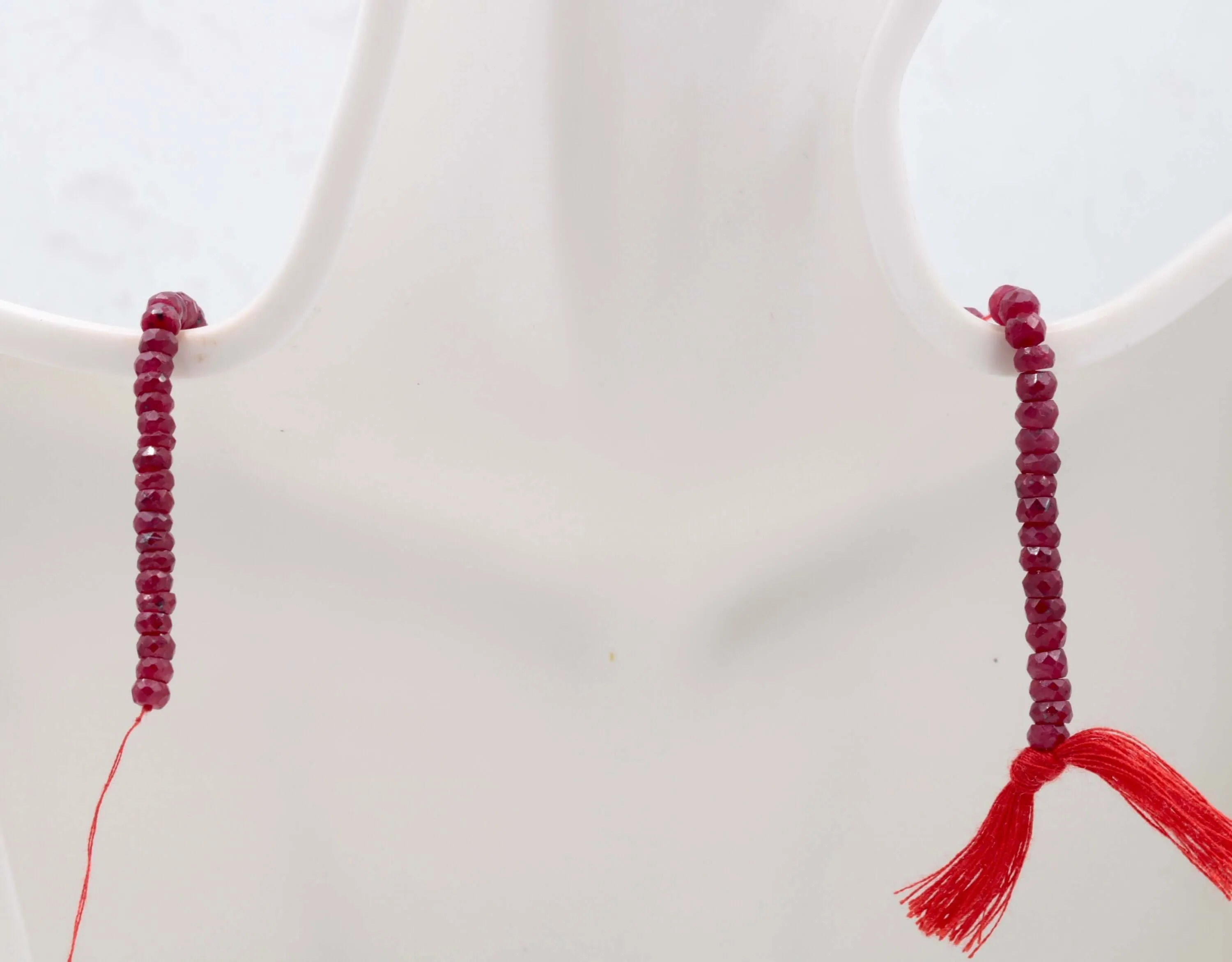 Natural Ruby Necklace Ruby Roundelle Strand Ruby Jewelry Birthstone Jewelry July Birthstone 1 Strand 15-16 inches long 70-80ct SKU:113192