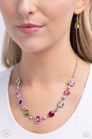 Necklaces Dramatic Debut - Multi Pink/Green