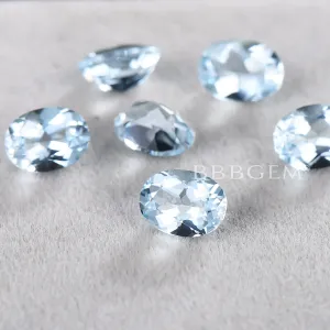 Oval Cut Natural Aquamarine Faceted Calibrated Wholesale Aquamarine