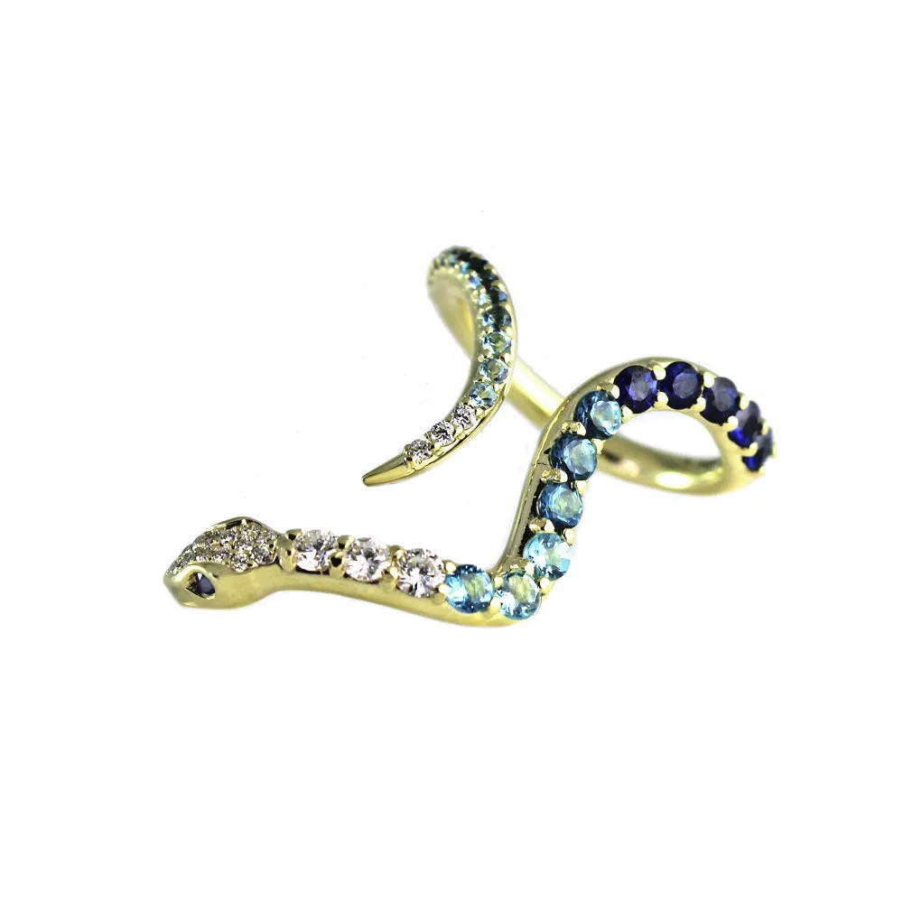 Pave Hues Snake Ring