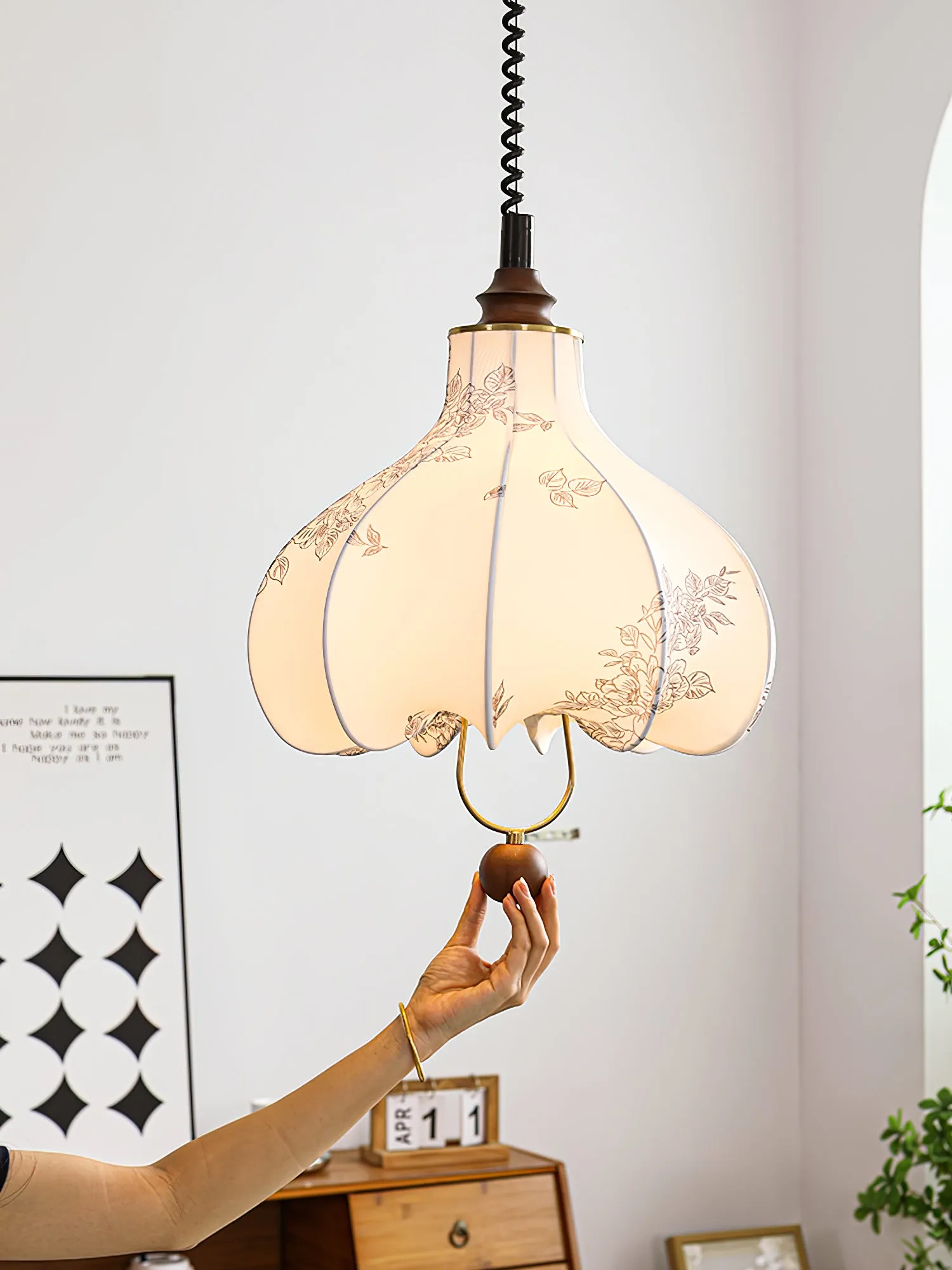 Pear Fabric Pendant Lamp