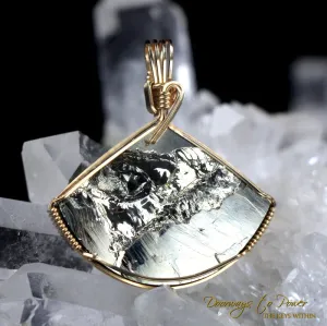 Pyrite Crystal Pendant 14k