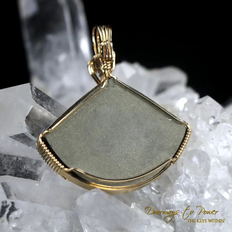 Pyrite Crystal Pendant 14k