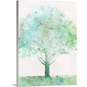 "Aquamarine Tree I" Canvas Wall Art