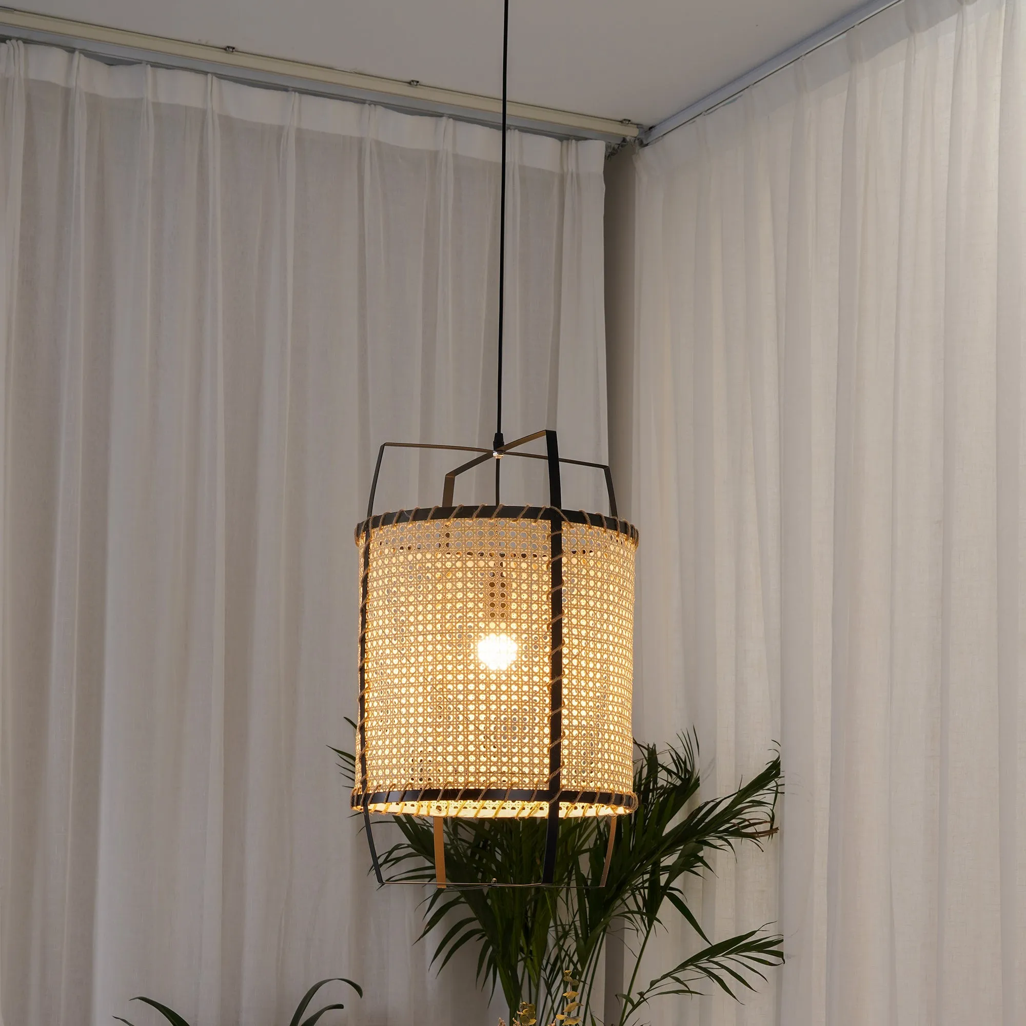 Rattan Cane Pendant Light