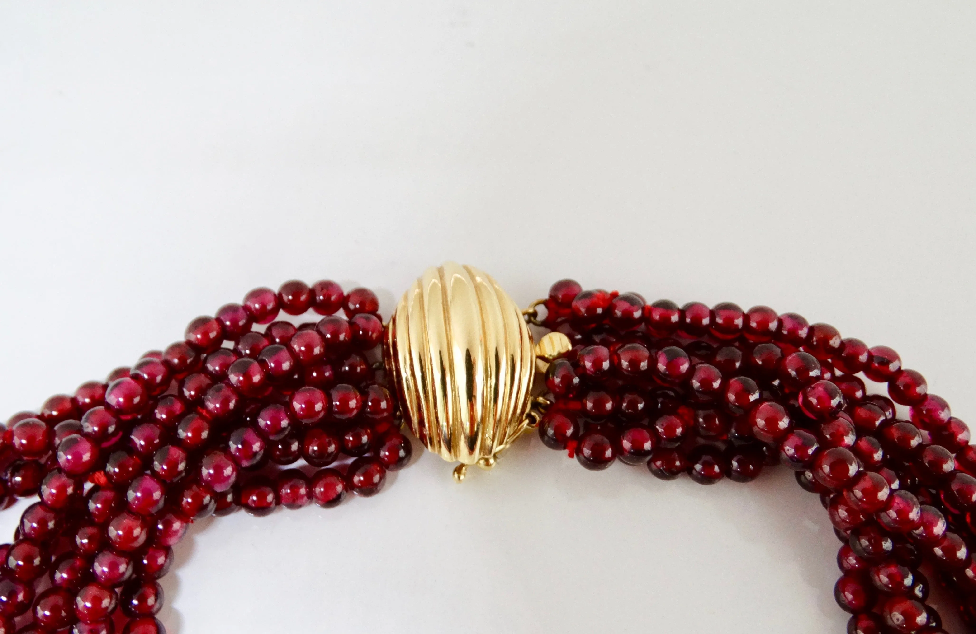 Red Garnet Multi-Strand Necklace