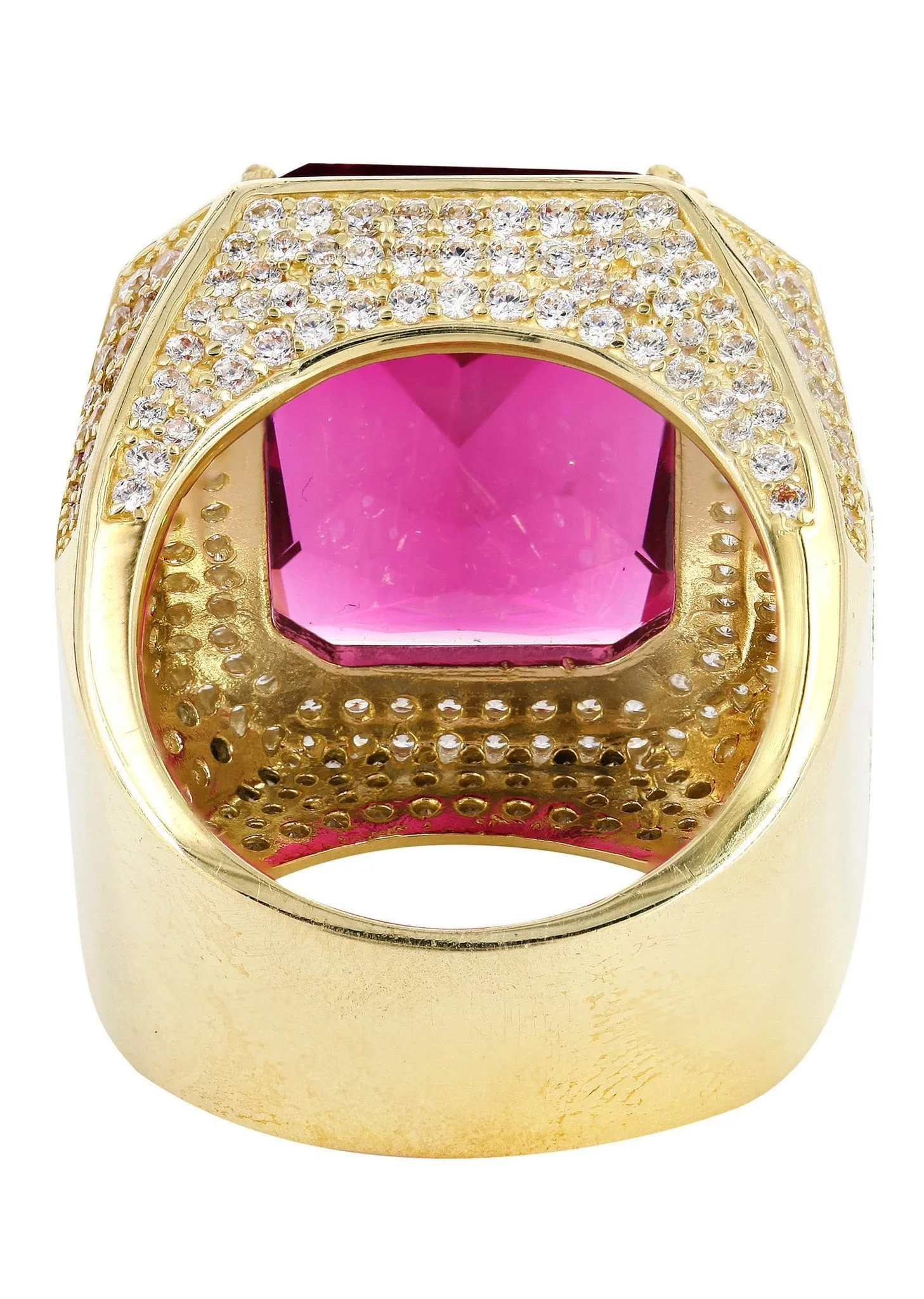 Ruby 10K Gold Mens Ring | 26.7 Grams