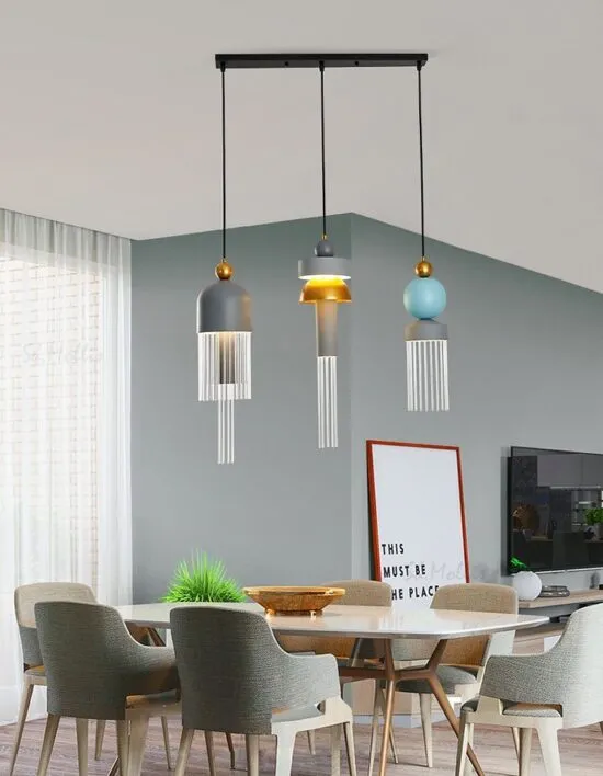 Sigrida Modern Scandinavian Geometric Shades Pendant Light