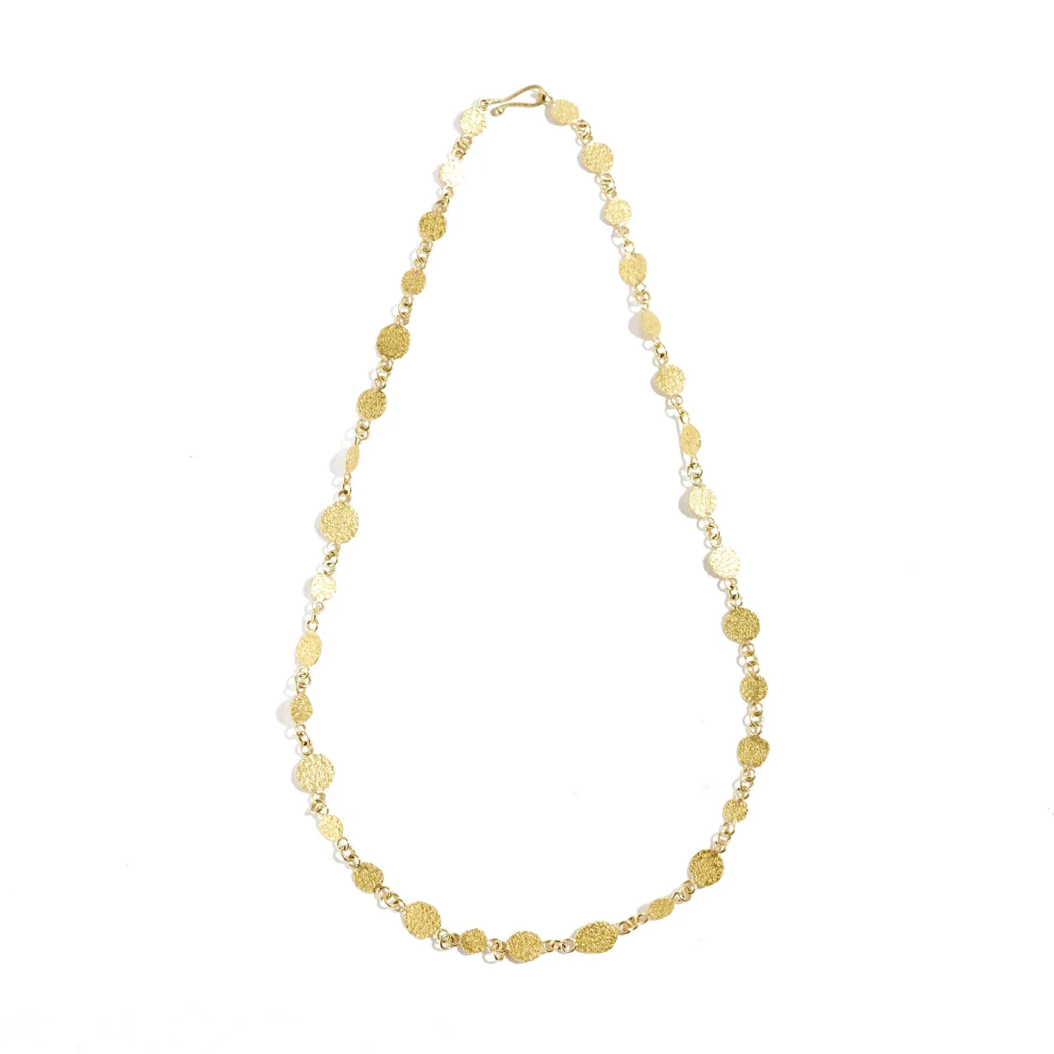 Silk Textured Gold Necklace