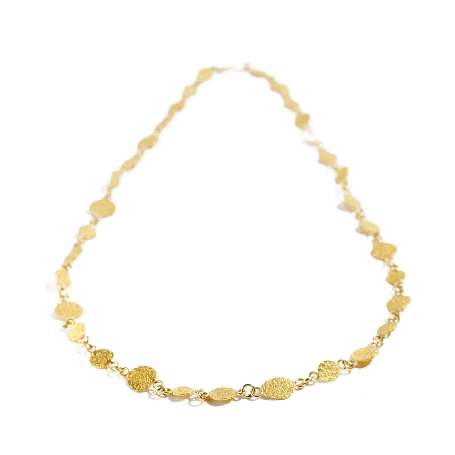 Silk Textured Gold Necklace