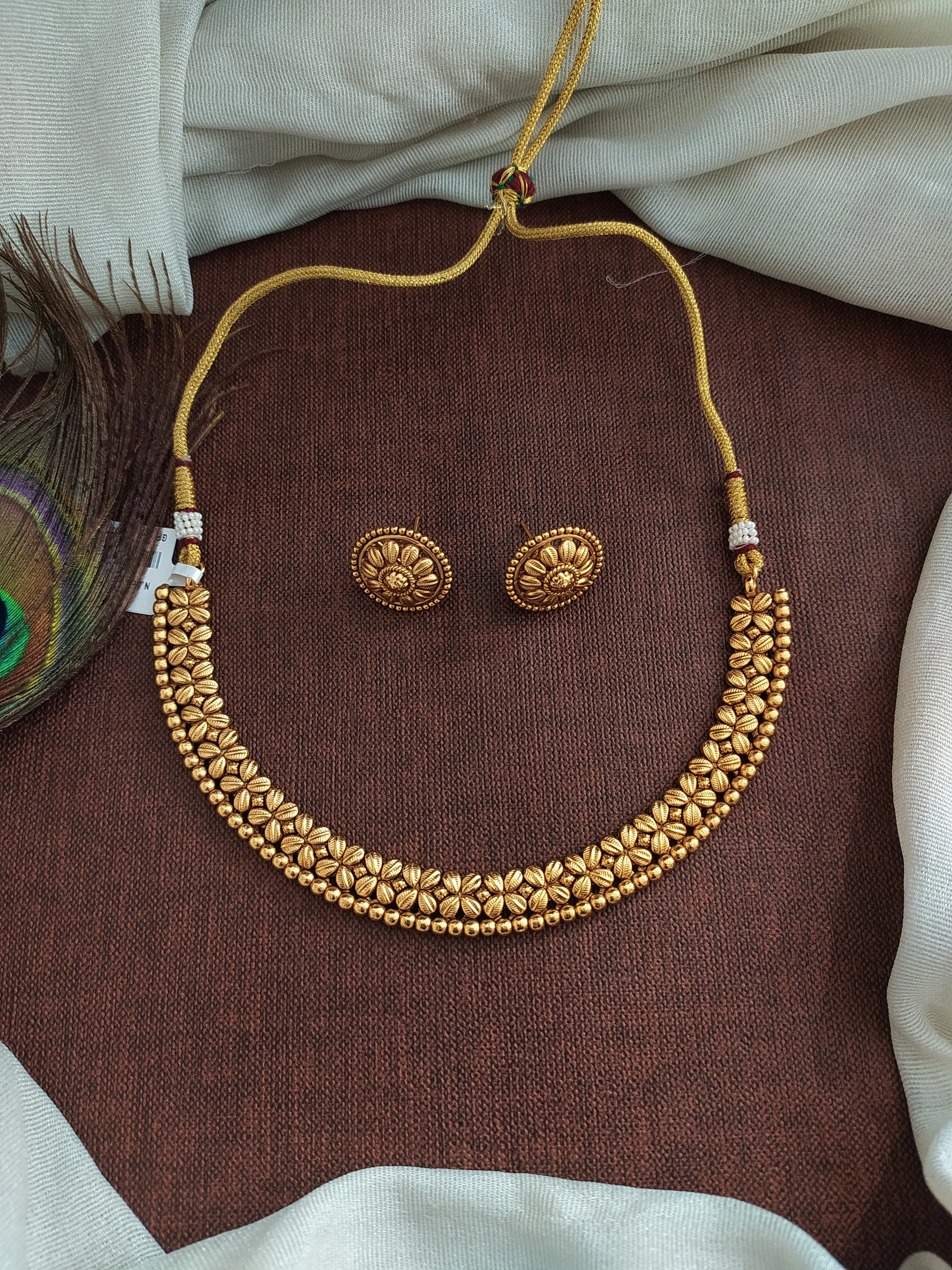 Single Layer Antique Nagas Necklace Set