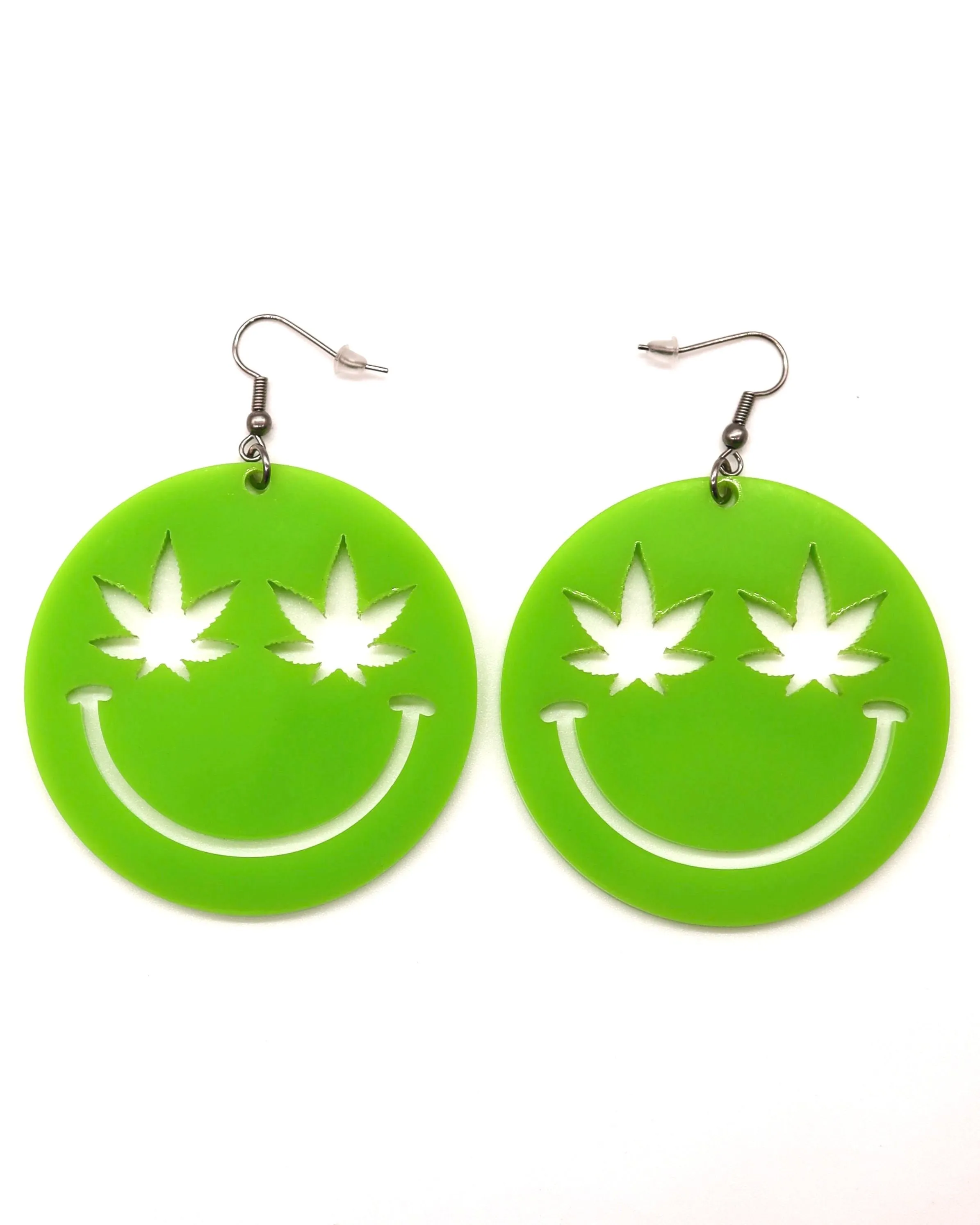 Stoned Smiley Earrings