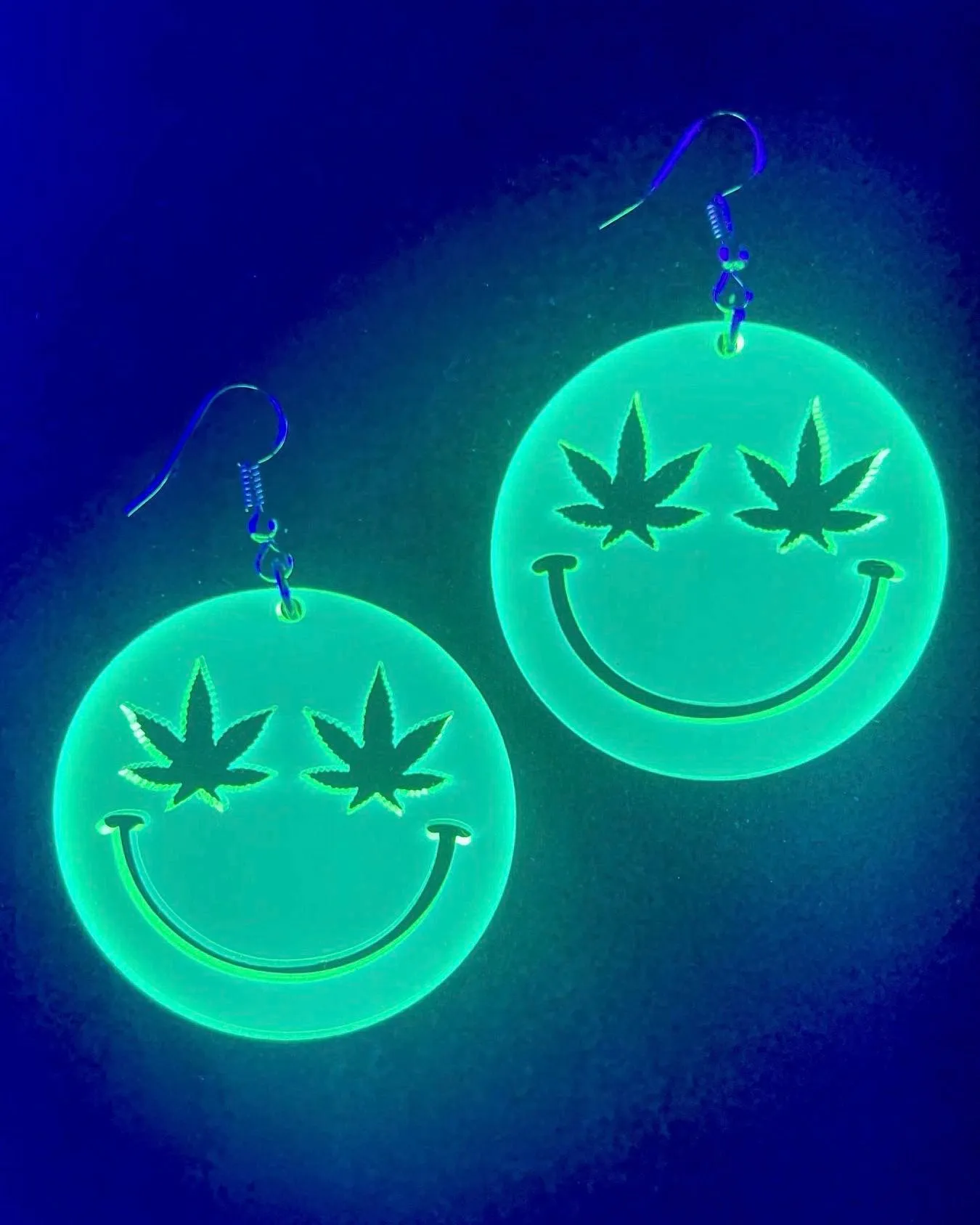 Stoned Smiley Earrings