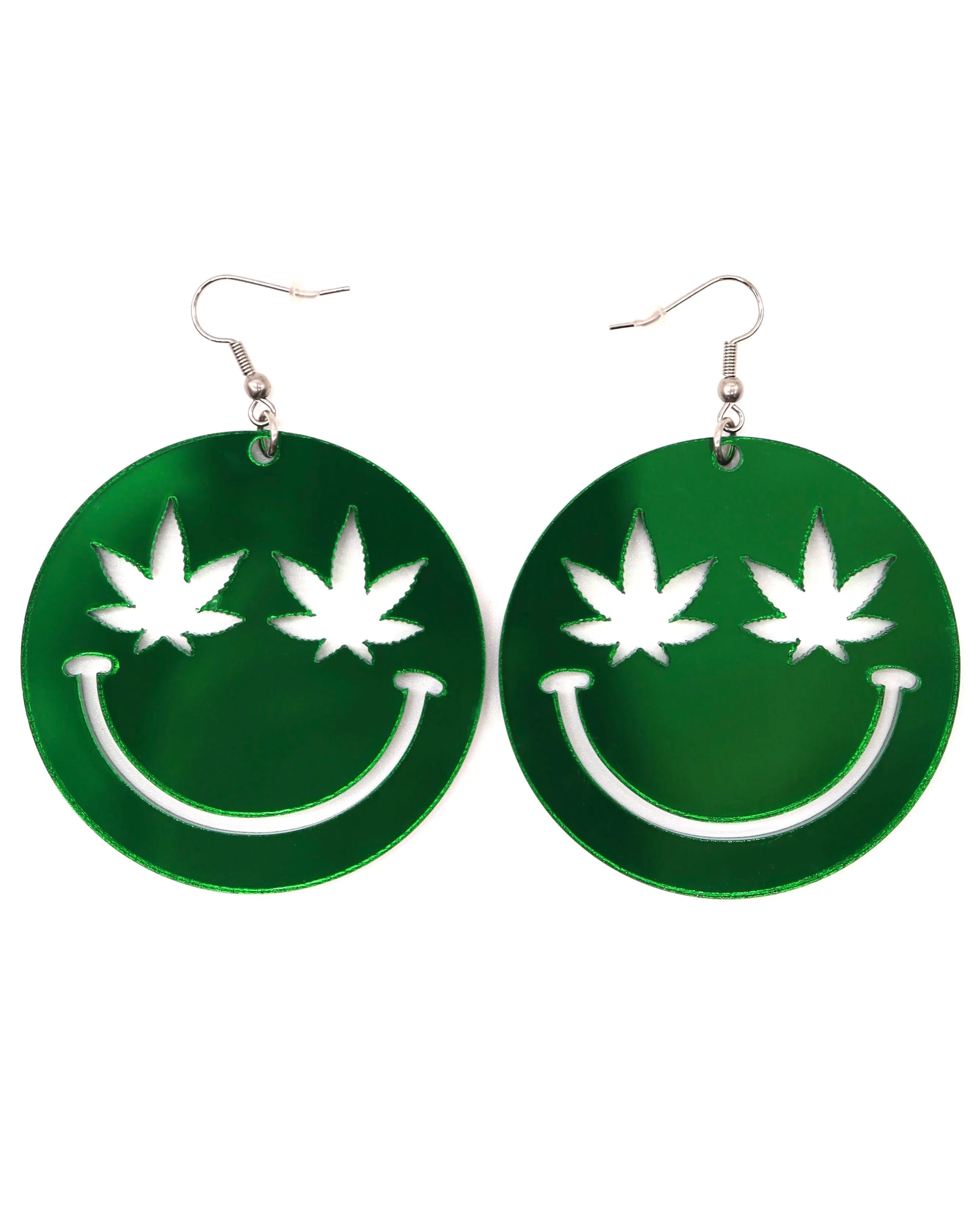 Stoned Smiley Earrings