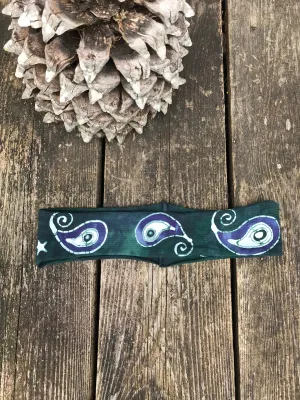 Teal Paisley Stellar Handmade Headband