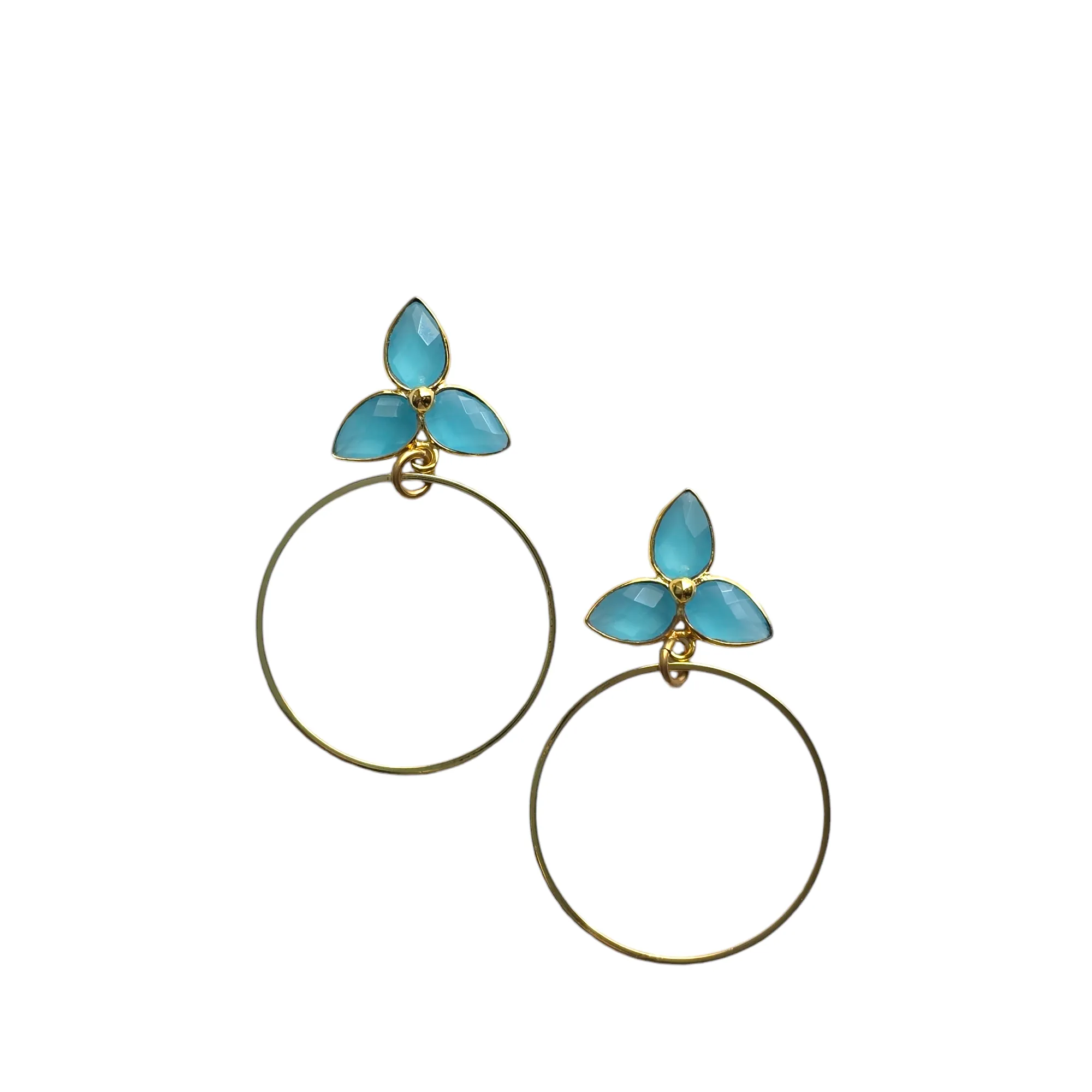 The Chelsea Chalcedony Hoop Earrings