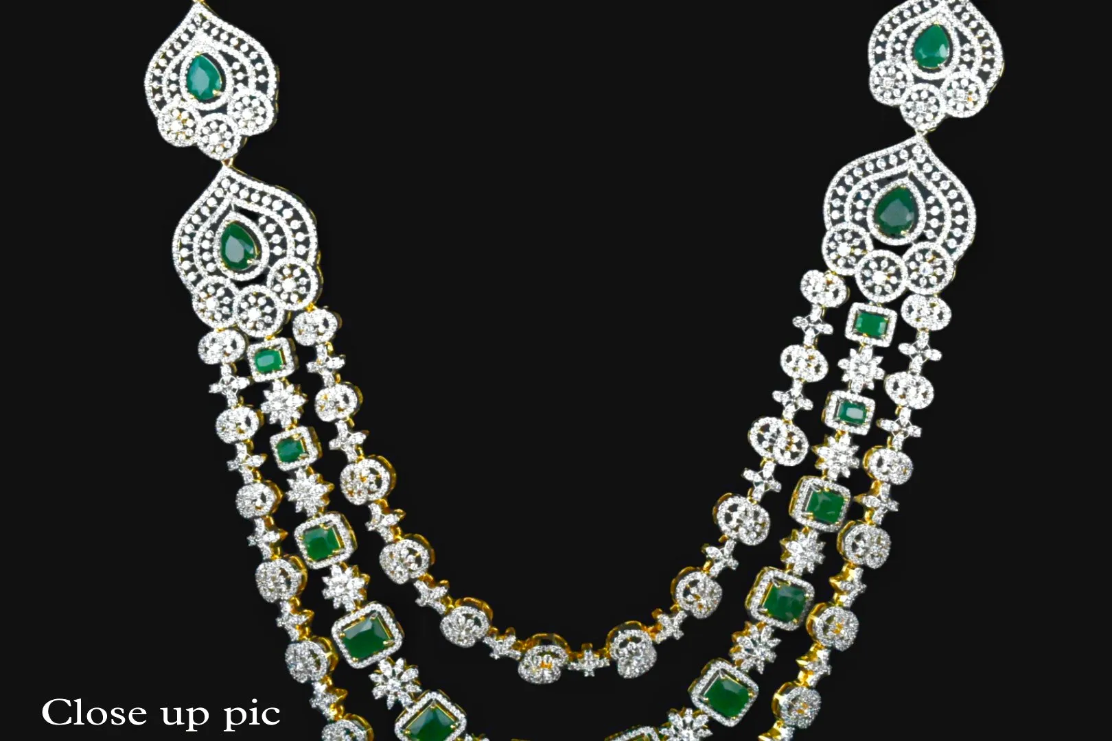 Three Layer American Diamond Haram By Asp Fashion Jewellery